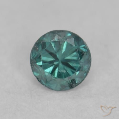 0.10ct طبيعي أخضر الماس, دائري, VVS-VS