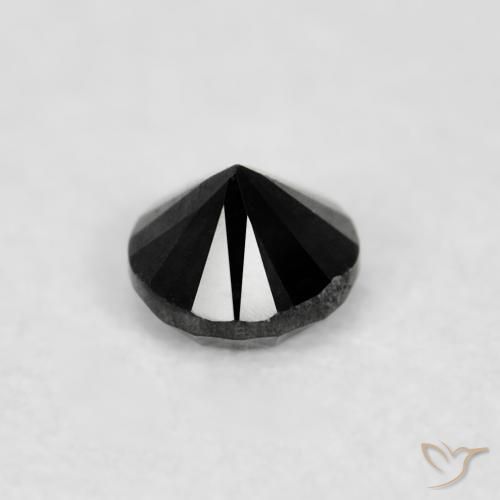 الماس أسود طبيعي، دائري، 0.04 قيراط، غير شفاف
