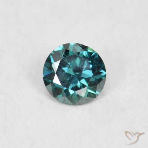 0.03ct طبيعي أزرق الماس, دائري, قليلا جدا