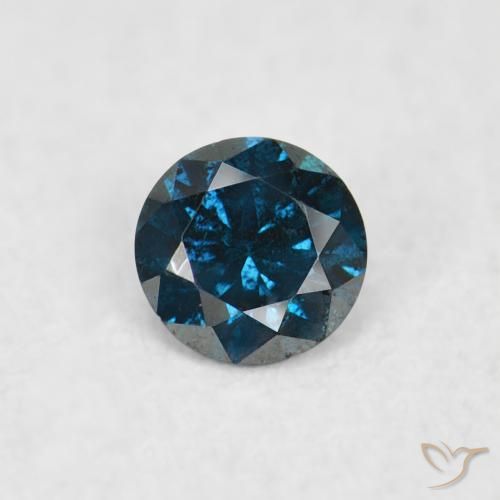 0.06ct طبيعي أزرق الماس, دائري, قليلا جدا