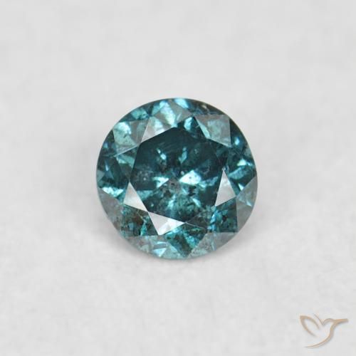 0.05ct طبيعي أزرق الماس, دائري, قليلا جدا