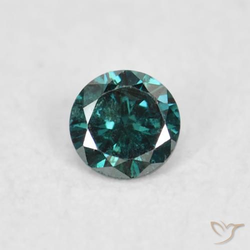 0.04ct طبيعي أخضر الماس, دائري, VS-SI