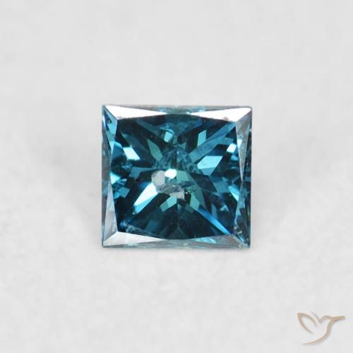 0.06ct طبيعي أزرق الماس, مربع, VS-SI