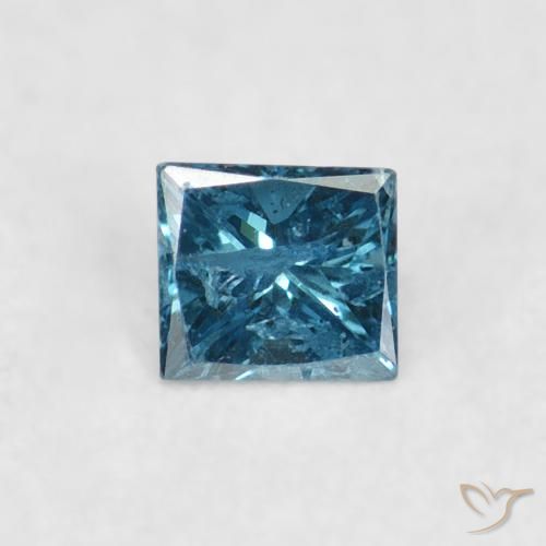 0.06ct طبيعي أزرق الماس, مربع, VS-SI