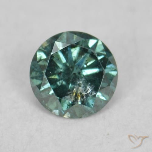 0.06ct طبيعي أخضر الماس, دائري, VS-SI