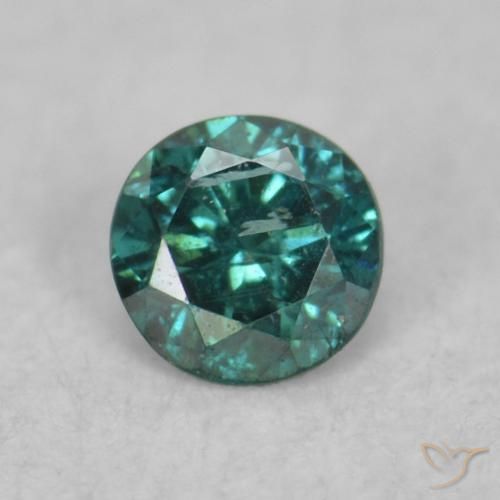 0.06ct طبيعي أخضر الماس, دائري, VS-SI