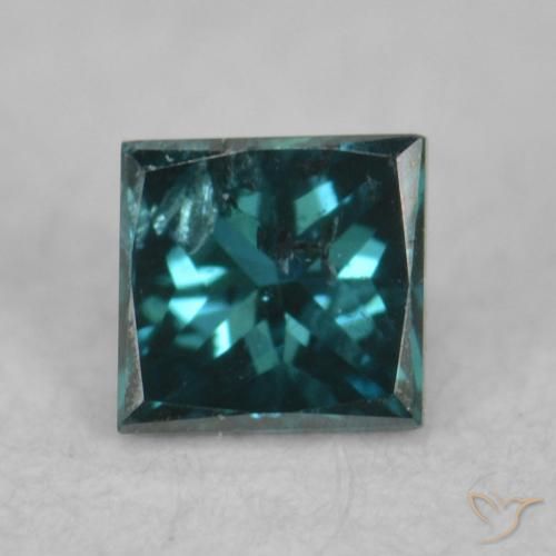 0.07ct طبيعي أخضر الماس, مربع, VS-SI
