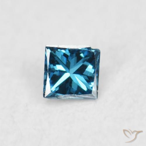 0.02ct طبيعي أزرق الماس, مربع, VS-SI