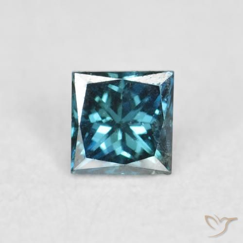 0.08ct طبيعي أزرق الماس, مربع, VS-SI