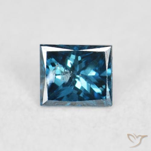 0.08ct طبيعي أزرق الماس, مربع, VS-SI