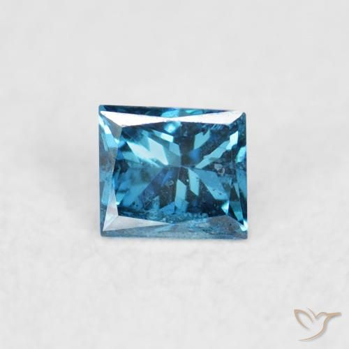 0.05ct طبيعي أزرق الماس, مربع, VS-SI