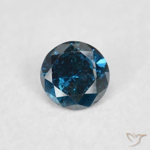0.04ct طبيعي أزرق الماس, دائري, VS-SI