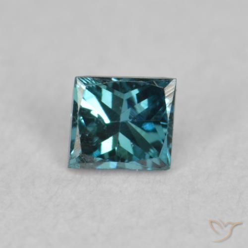 0.07ct طبيعي أزرق الماس, مربع, قليلا جدا
