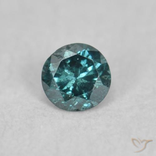 0.05ct طبيعي أزرق الماس, دائري, SI