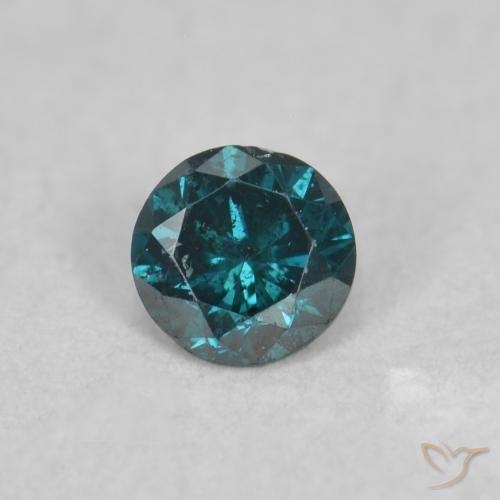 0.06ct طبيعي أزرق الماس, دائري, SI