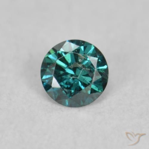 0.05ct طبيعي أخضر الماس, دائري, SI