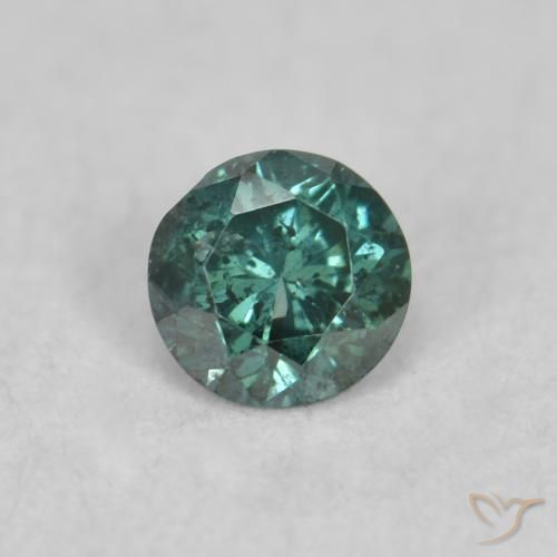 0.07ct طبيعي أخضر الماس, دائري, SI