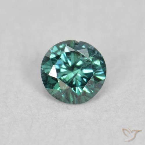 0.05ct طبيعي أخضر الماس, دائري, SI