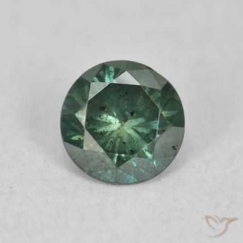0.21ct طبيعي أخضر الماس, دائري, VS-SI