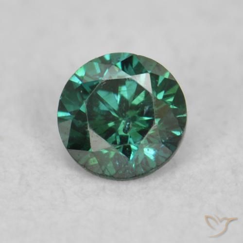 0.04ct طبيعي أخضر الماس, دائري, VS-SI