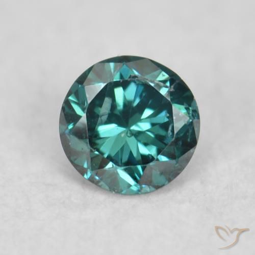 0.06ct طبيعي أخضر الماس, دائري, VS-SI