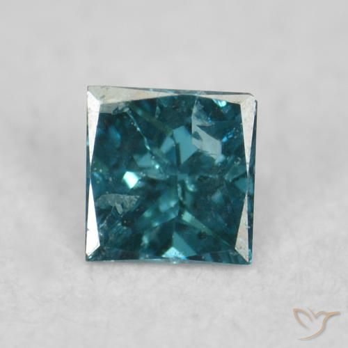 0.03ct طبيعي أزرق الماس, مربع, VS-SI