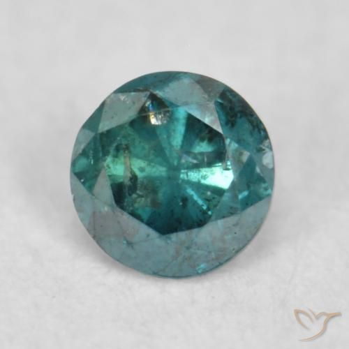 0.08ct طبيعي أخضر الماس, دائري, SI