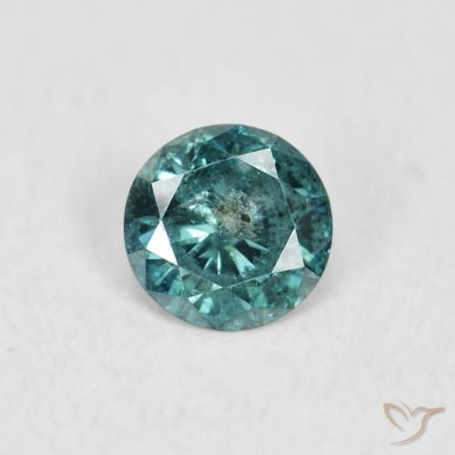 0.16ct طبيعي أخضر الماس, دائري, SI