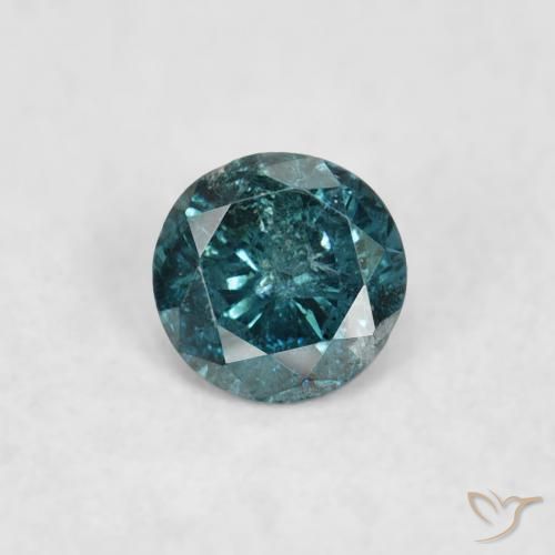 0.07ct طبيعي أزرق الماس, دائري, SI