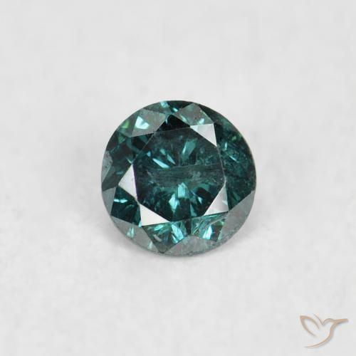 0.07ct طبيعي أخضر الماس, دائري, SI
