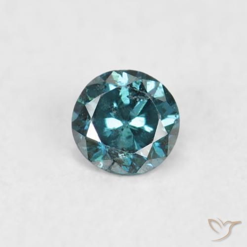 0.06ct طبيعي أزرق الماس, دائري, قليلا جدا