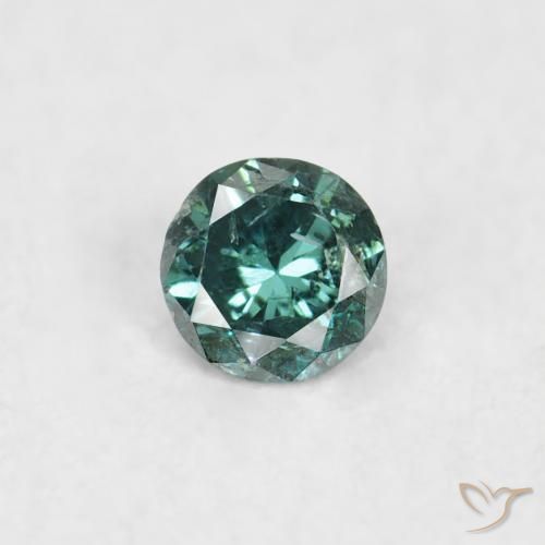0.06ct طبيعي أخضر الماس, دائري, SI