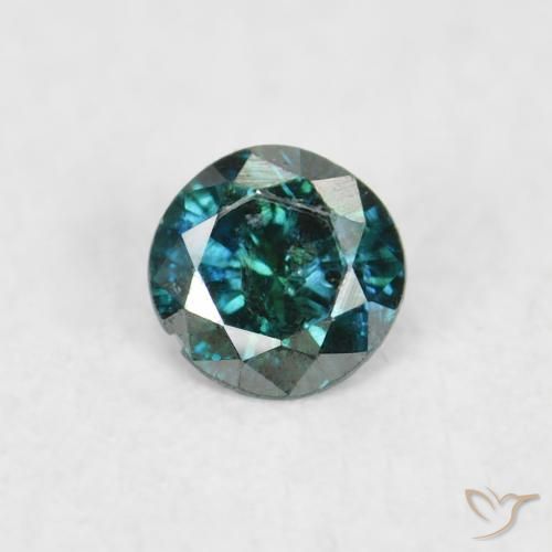 0.04ct طبيعي أخضر الماس, دائري, SI