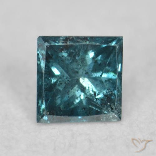 0.08ct طبيعي أزرق الماس, مربع, قليلا جدا