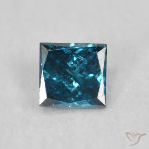 0.08ct طبيعي أزرق الماس, مربع, VS-SI