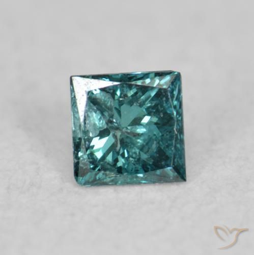 0.03ct طبيعي أخضر الماس, مربع, VS-SI