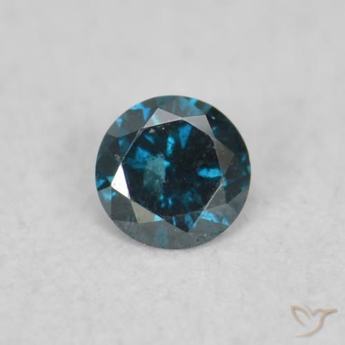 0.04ct طبيعي أزرق الماس, دائري, VS-SI