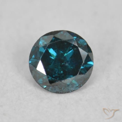 0.08ct طبيعي أزرق الماس, دائري, VS-SI