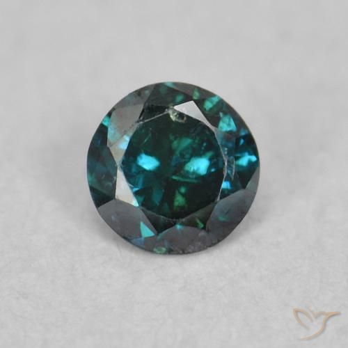 0.06ct طبيعي أزرق الماس, دائري, SI