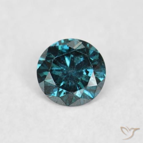 0.05ct طبيعي أزرق الماس, دائري, قليلا جدا