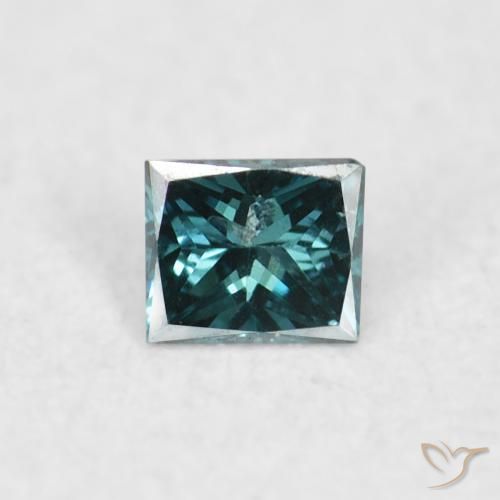 0.03ct طبيعي أزرق الماس, مربع, قليلا جدا