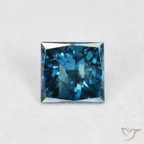 0.07ct طبيعي أزرق الماس, مربع, VS-SI