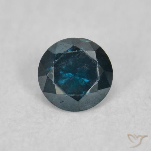 0.04ct طبيعي أزرق الماس, دائري, قليلا جدا