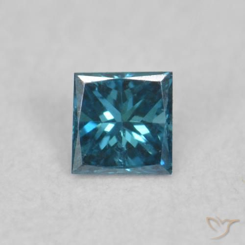 0.05ct طبيعي أزرق الماس, مربع, VVS-VS