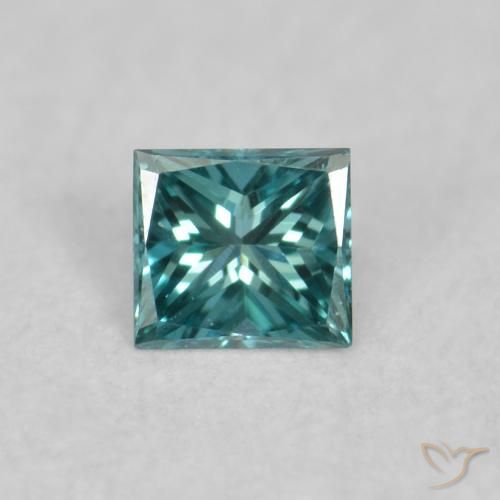 0.03ct طبيعي أخضر الماس, مربع, VVS-VS
