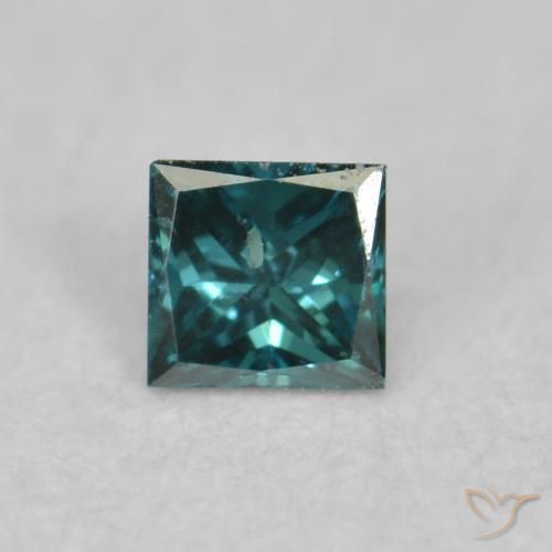 0.03ct طبيعي أزرق الماس, مربع, VVS-VS