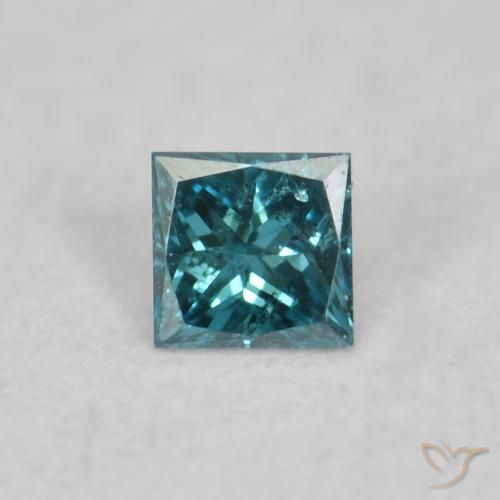 0.02ct طبيعي أزرق الماس, مربع, VVS-VS