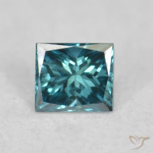 0.07ct طبيعي أزرق الماس, مربع, VVS-VS