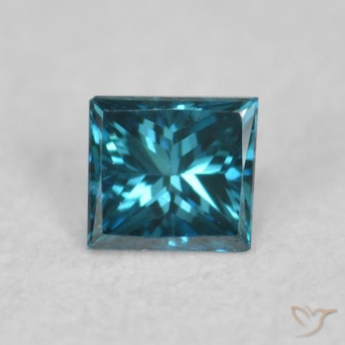 0.06ct طبيعي أزرق الماس, مربع, VVS-VS