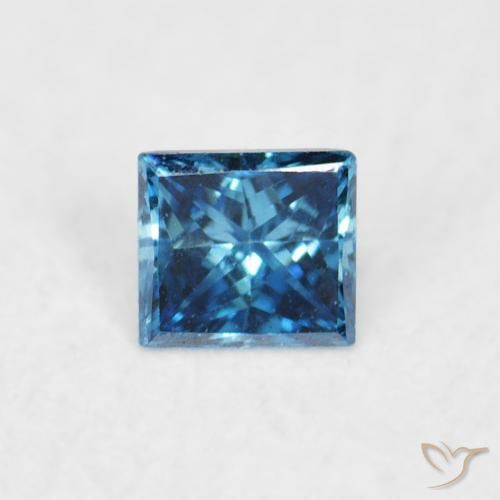 0.05ct طبيعي أزرق الماس, مربع, VVS-VS